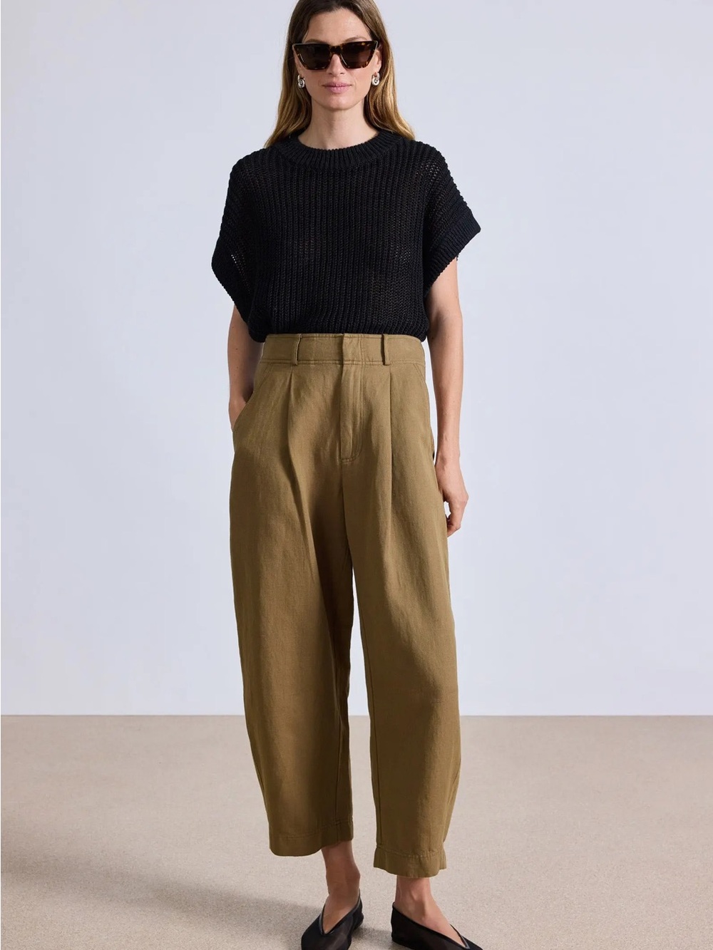 Apiece Apart Bari Crop Trouser in color Toffee, size 4 Petite